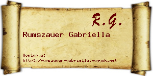 Rumszauer Gabriella névjegykártya