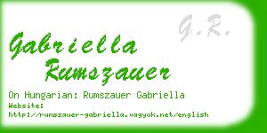 gabriella rumszauer business card